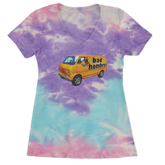 Bad Hombres Van West Chester Band Ladies V-Neck T-shirt Cotton Candy