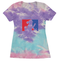 Philly Baseball Phan graphic on Women's Lightweight V-Neck T-Shirt in Cotton Candy