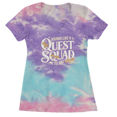 Sounds Like A Quest Squad To Me Empyrean graphic on Women's Lightweight V-Neck T-Shirt in Cotton Candy