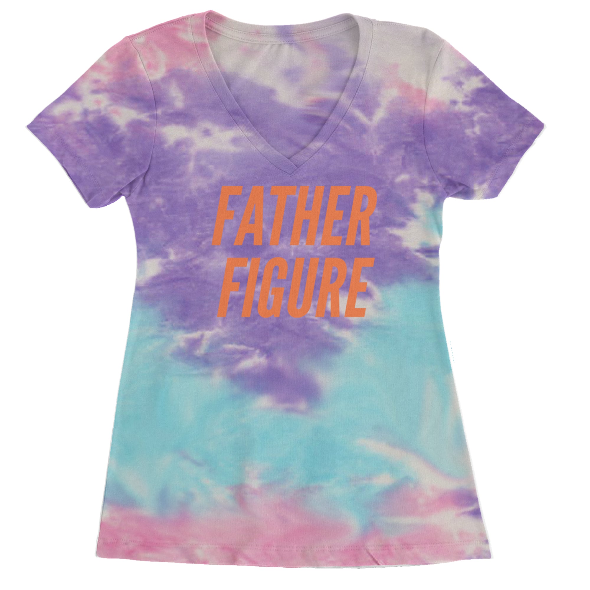 Father Figure Ladies V-Neck T-shirt Cotton Candy