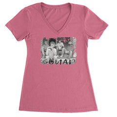 Squad Golden Girls Ladies V-Neck T-shirt Hot Pink
