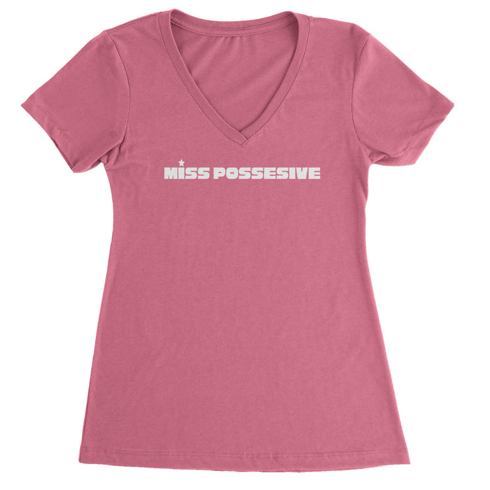Miss Possessive Music Ladies V-Neck T-shirt