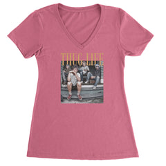 Golden Girls Thug Life Street Ladies V-Neck T-shirt Hot Pink