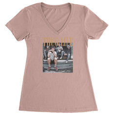 Golden Girls Thug Life Street Ladies V-Neck T-shirt Light Pink