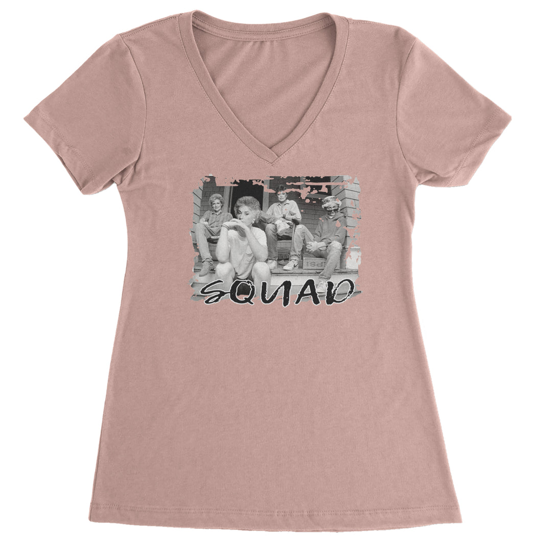 Squad Golden Girls Ladies V-Neck T-shirt Light Pink
