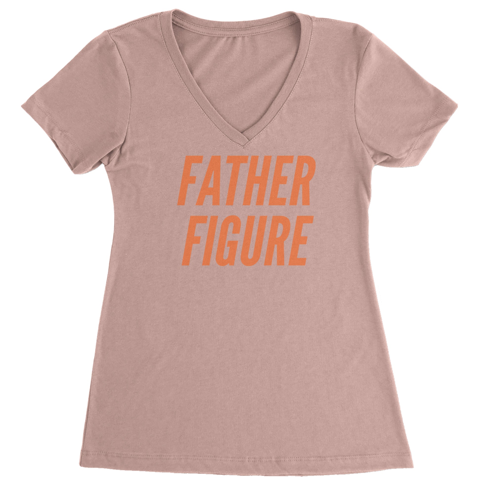 Father Figure Ladies V-Neck T-shirt Light Pink