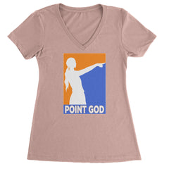 Point God Cunningham Basketball Pointing Meme  Ladies V-Neck T-shirt Light Pink