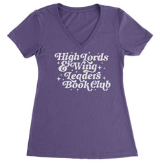 High Lords and Wingleaders Club Romantasy Ladies V-Neck T-shirt Purple