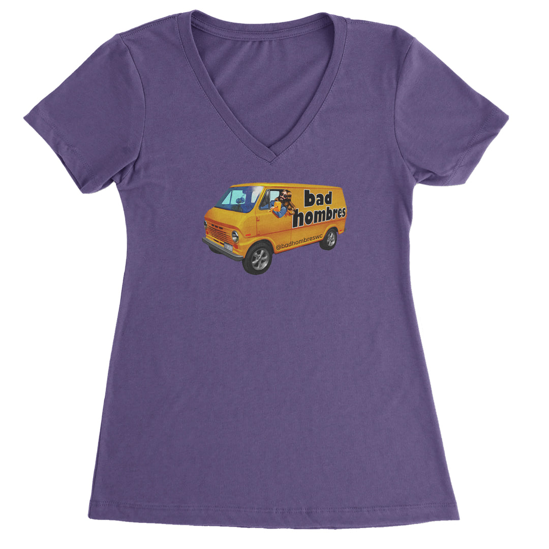 Bad Hombres Van West Chester Band Ladies V-Neck T-shirt Purple