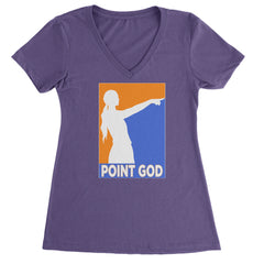 Point God Cunningham Basketball Pointing Meme  Ladies V-Neck T-shirt Purple