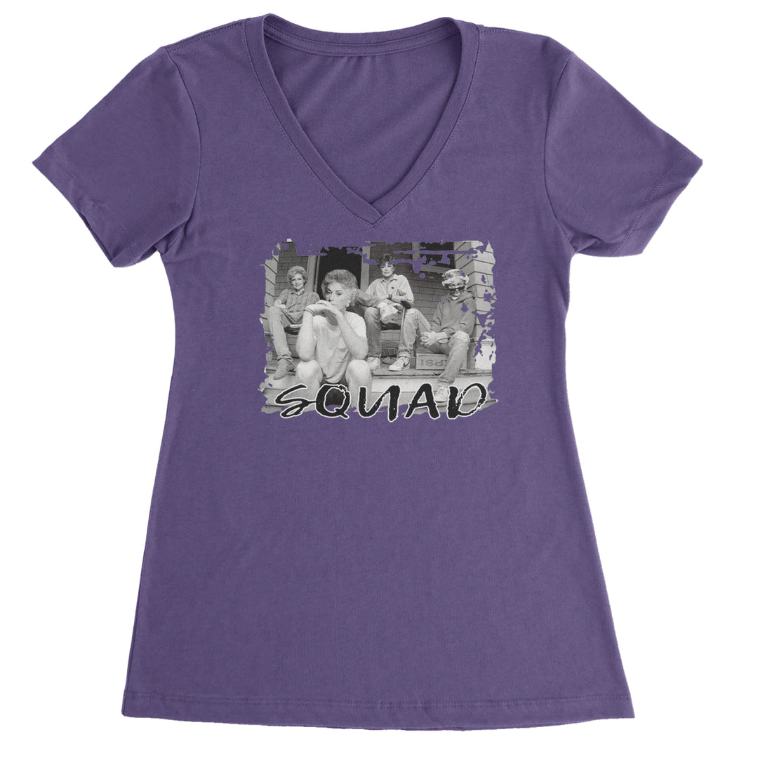 Squad Golden Girls Ladies V-Neck T-shirt Purple