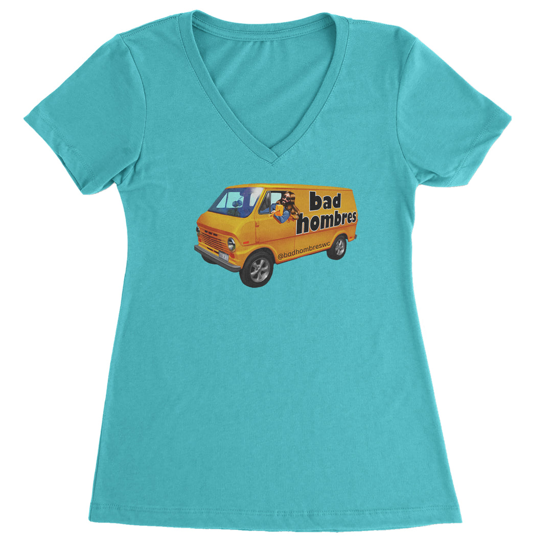 Bad Hombres Van West Chester Band Ladies V-Neck T-shirt Surf