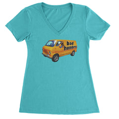 Bad Hombres Van West Chester Band Ladies V-Neck T-shirt Surf