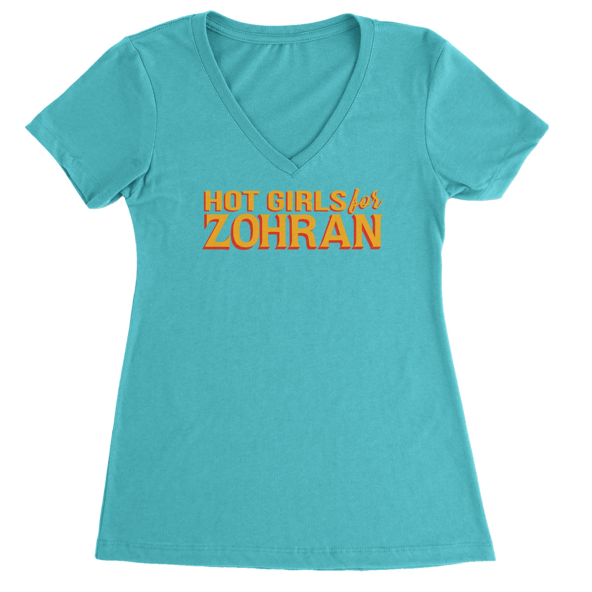 Hot Girls for Zohran Meme Ladies V-Neck T-shirt Surf