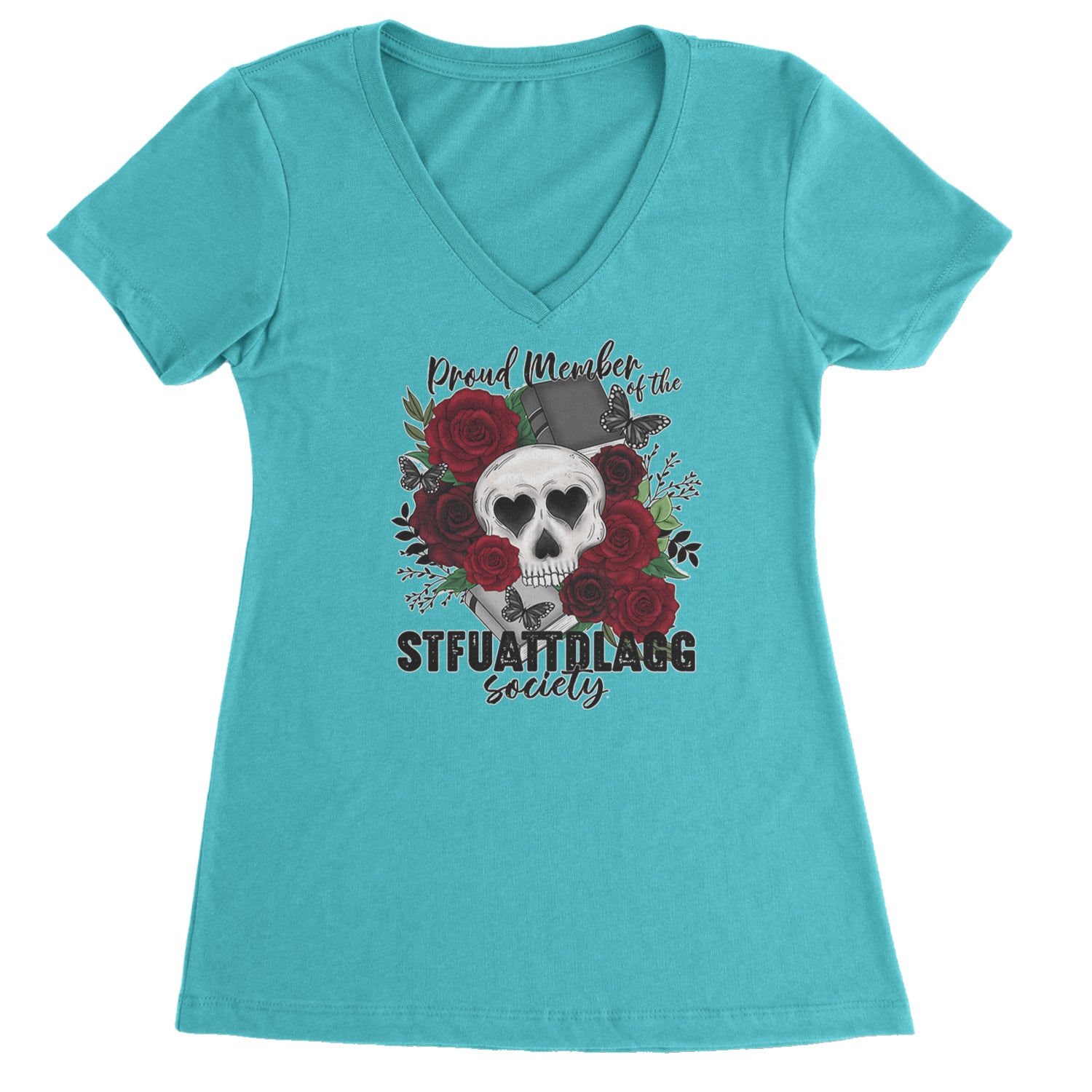Proud Member Of The Stfuattdlagg Society Ladies V-Neck T-shirt Surf