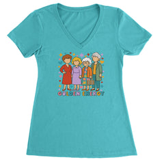 Golden Forever Golden Girls Ladies V-Neck T-shirt Surf