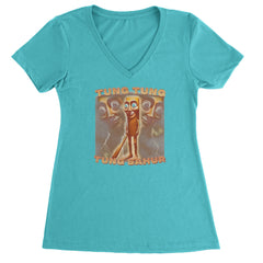 Tung Tung Tung Sahur Enforcer Ladies V-Neck T-shirt Surf