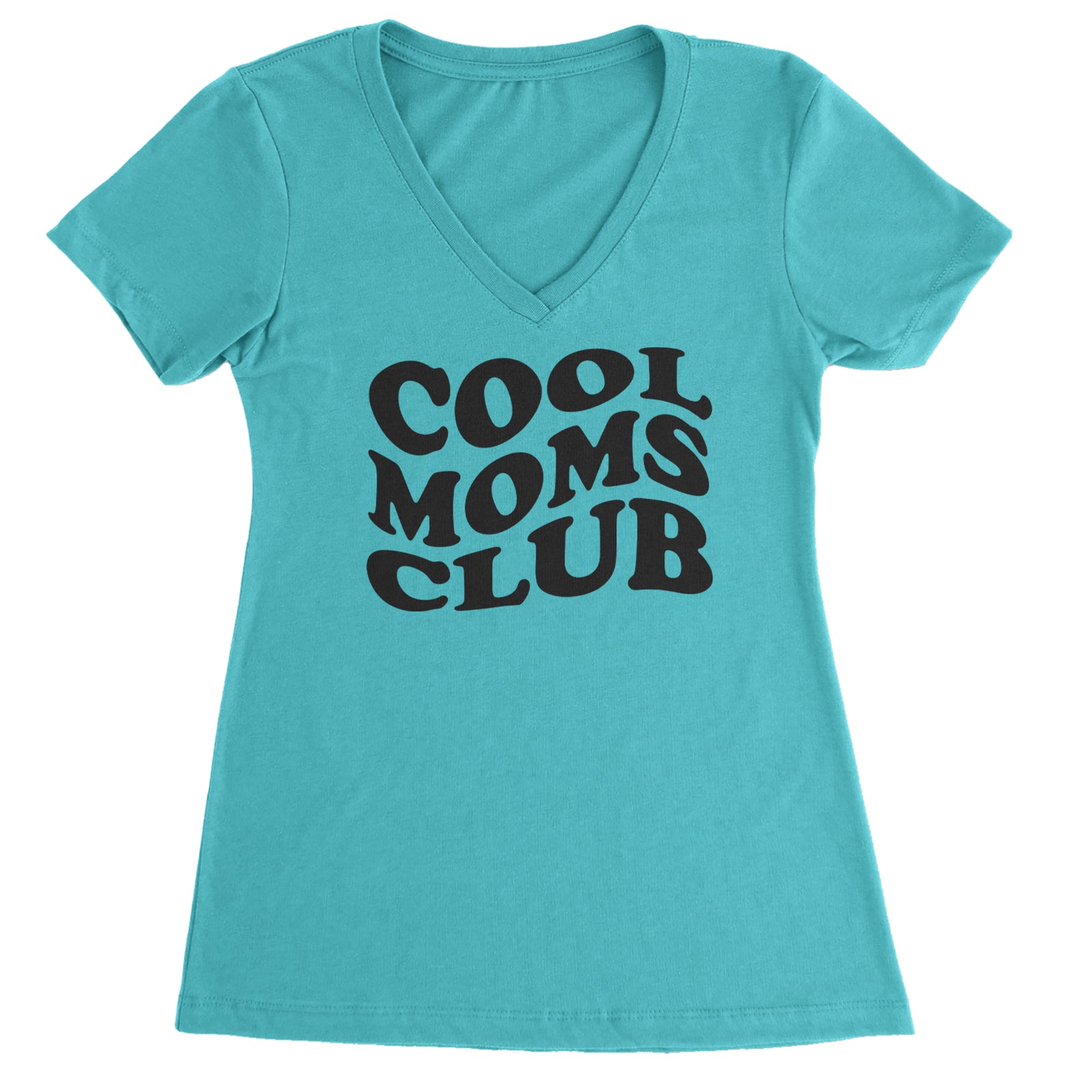 Cool Moms Club Mother Mama Ladies V-Neck T-shirt White