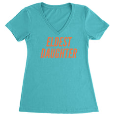 Eldest Daughter Ladies V-Neck T-shirt Surf