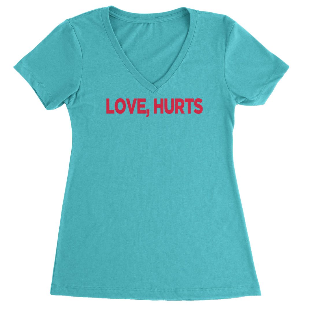 Love Hurts Ladies V-Neck T-shirt Surf