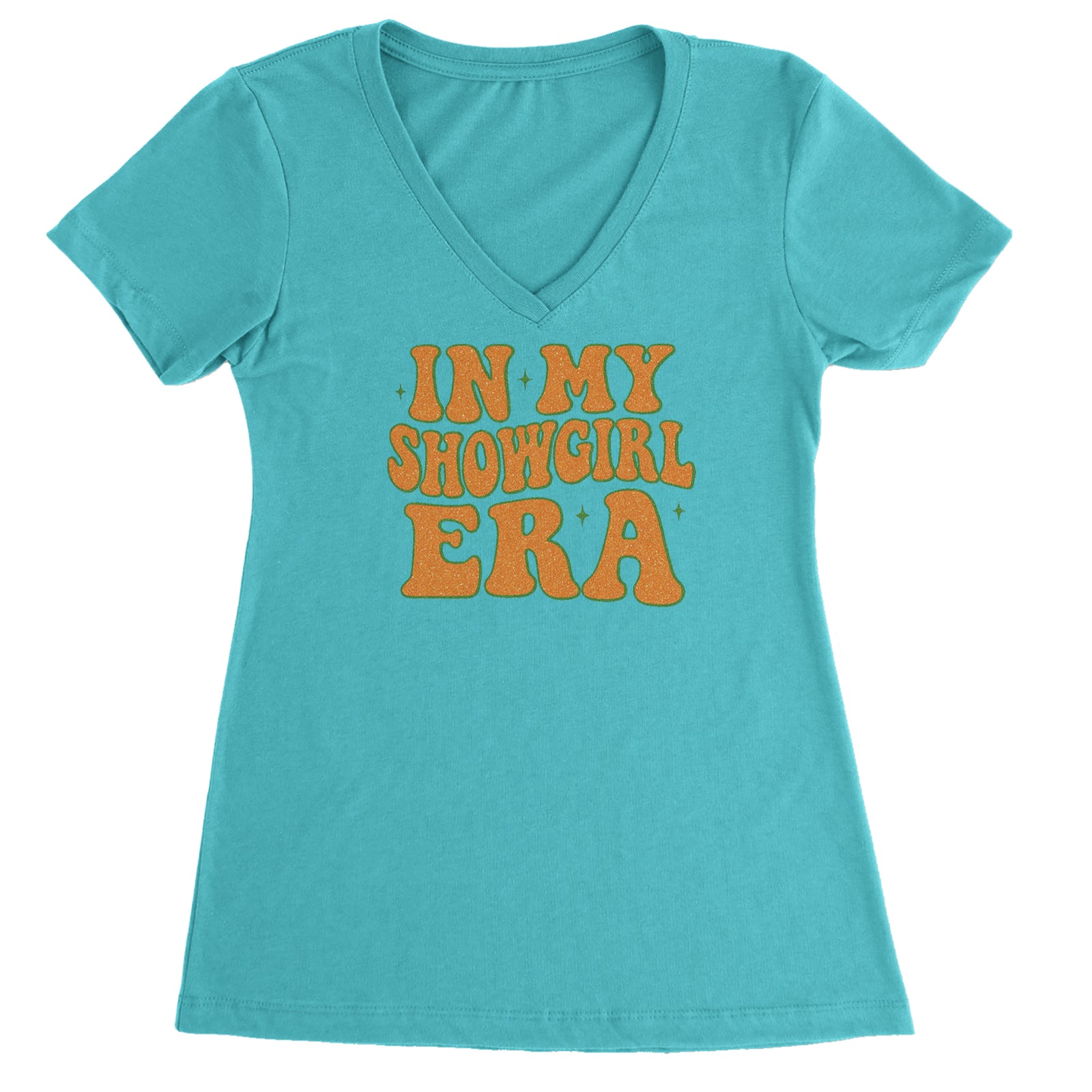 In My Showgirl Era Retro Ladies V-Neck T-shirt Surf