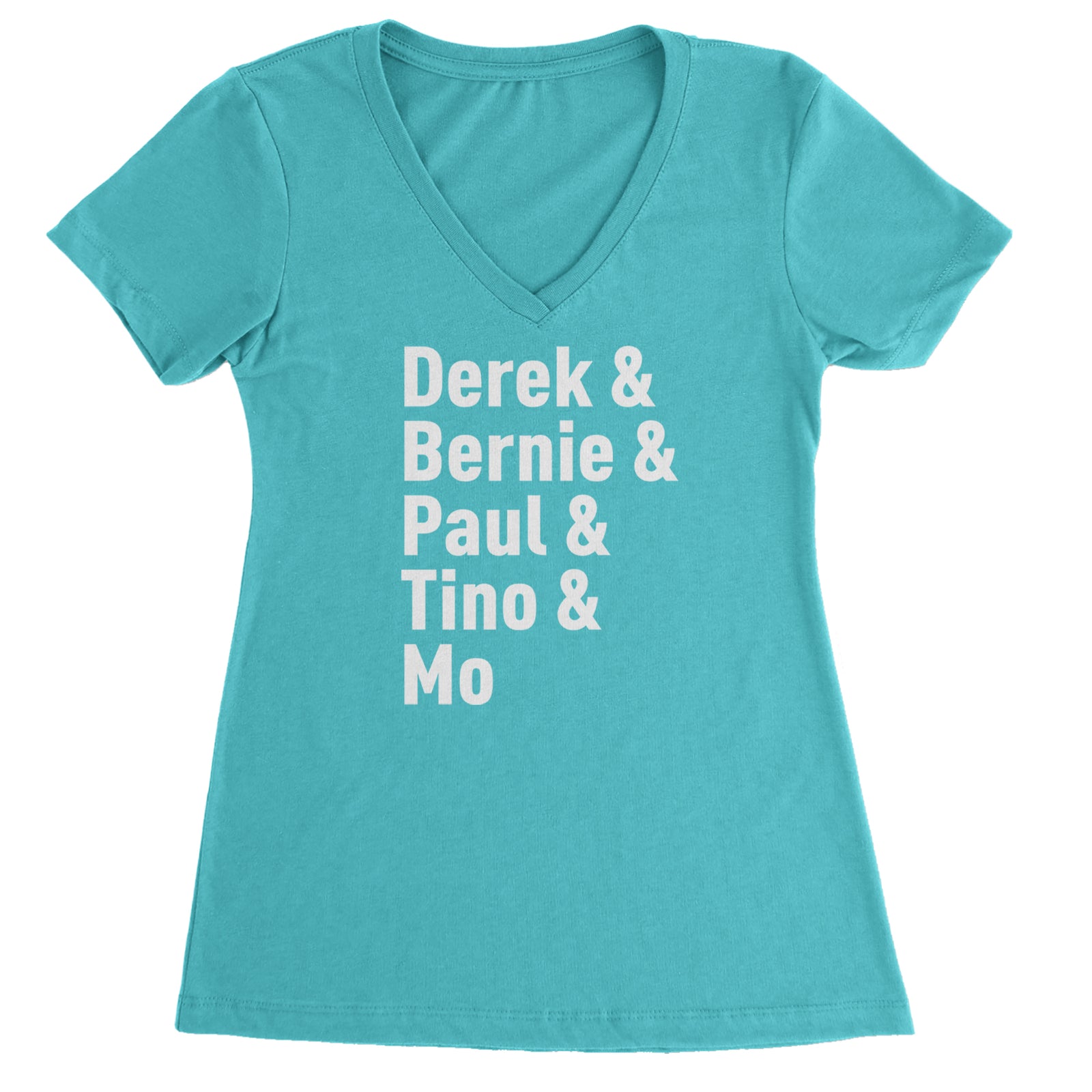 Derek & Bernie & Paul & Tino & Mo Ladies V-Neck T-shirt Black