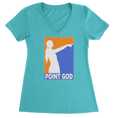 Point God Cunningham Basketball Pointing Meme  Ladies V-Neck T-shirt Surf
