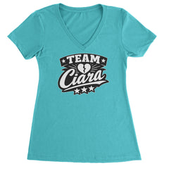 Team Ciara Scamanda Broken Heart Ladies V-Neck T-shirt Surf