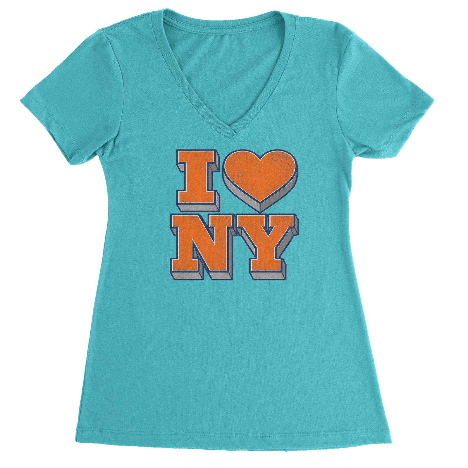 New York City Pride Heart Ladies V-Neck T-shirt Surf
