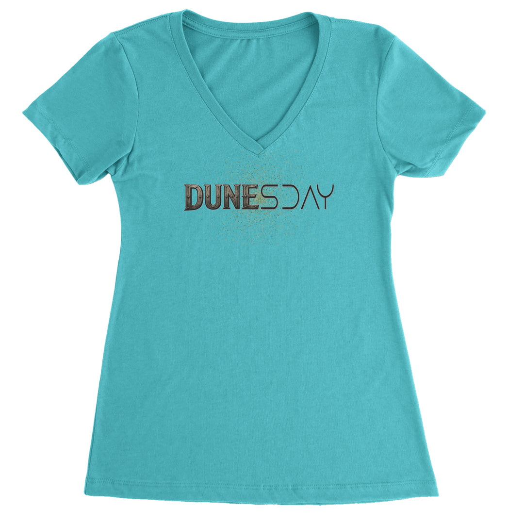 DunesDay Desert Apocolypse Ladies V-Neck T-shirt Surf