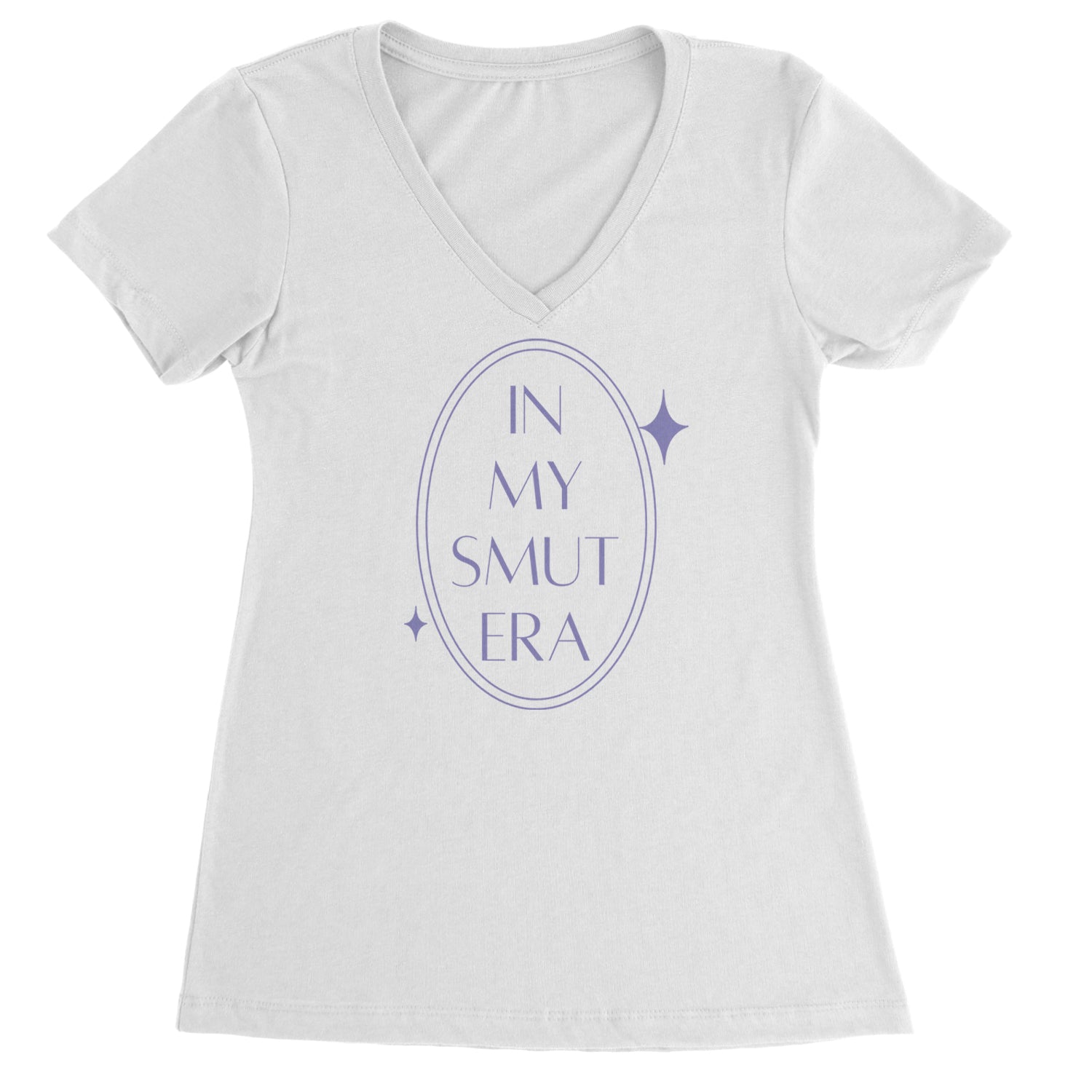 In My Smut Era Romantasy Ladies V-Neck T-shirt White
