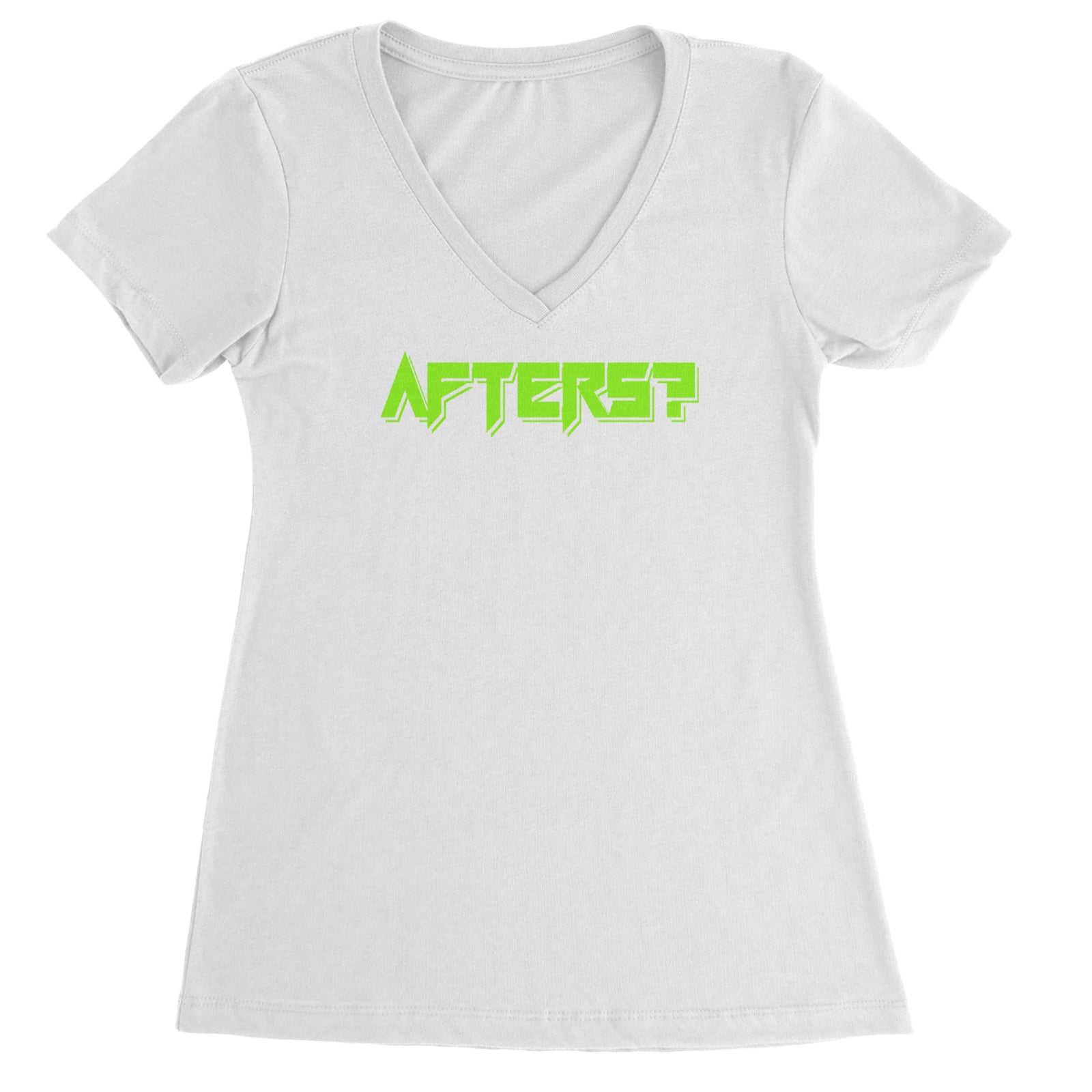 Afters After Party Rhythm Club Rave EDM Ladies V-Neck T-shirt Black