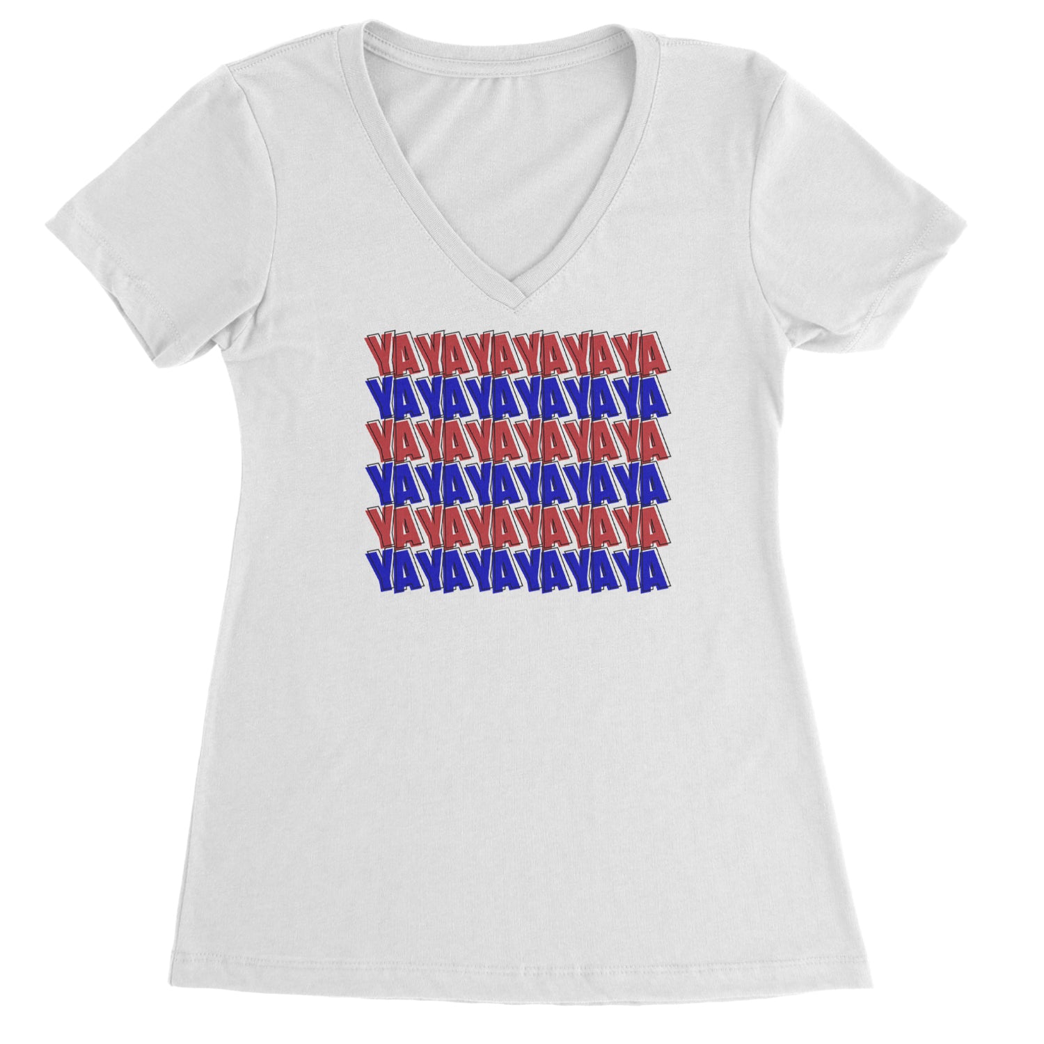 YaYaYa YaYa Cowboy Ladies V-Neck T-shirt Black