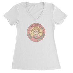 Eat Dirt And Die, Trash Golden Girls Ladies V-Neck T-shirt White