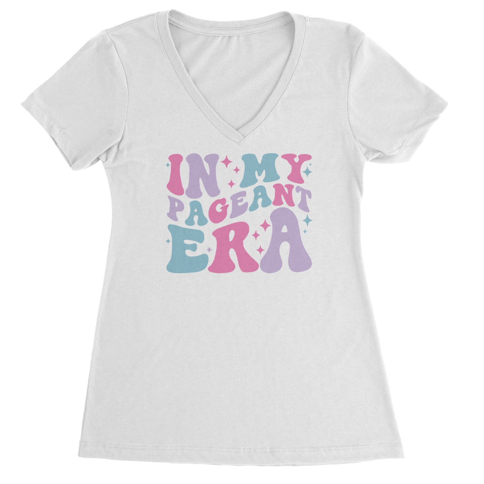 In My Pageant Era Ladies V-Neck T-shirt Black