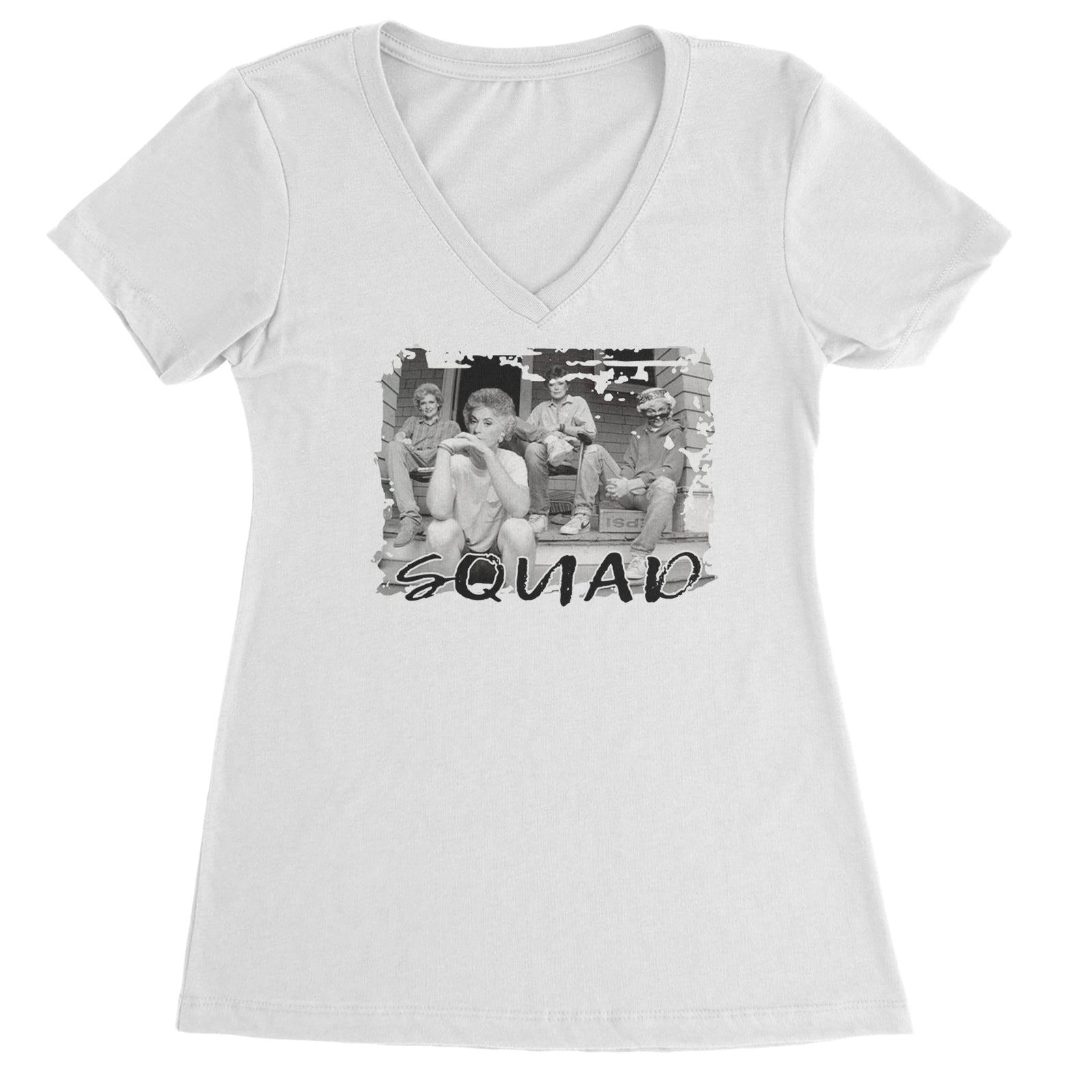 Squad Golden Girls Ladies V-Neck T-shirt Black