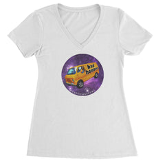 Bad Hombres Space West Chester Band Ladies V-Neck T-shirt White