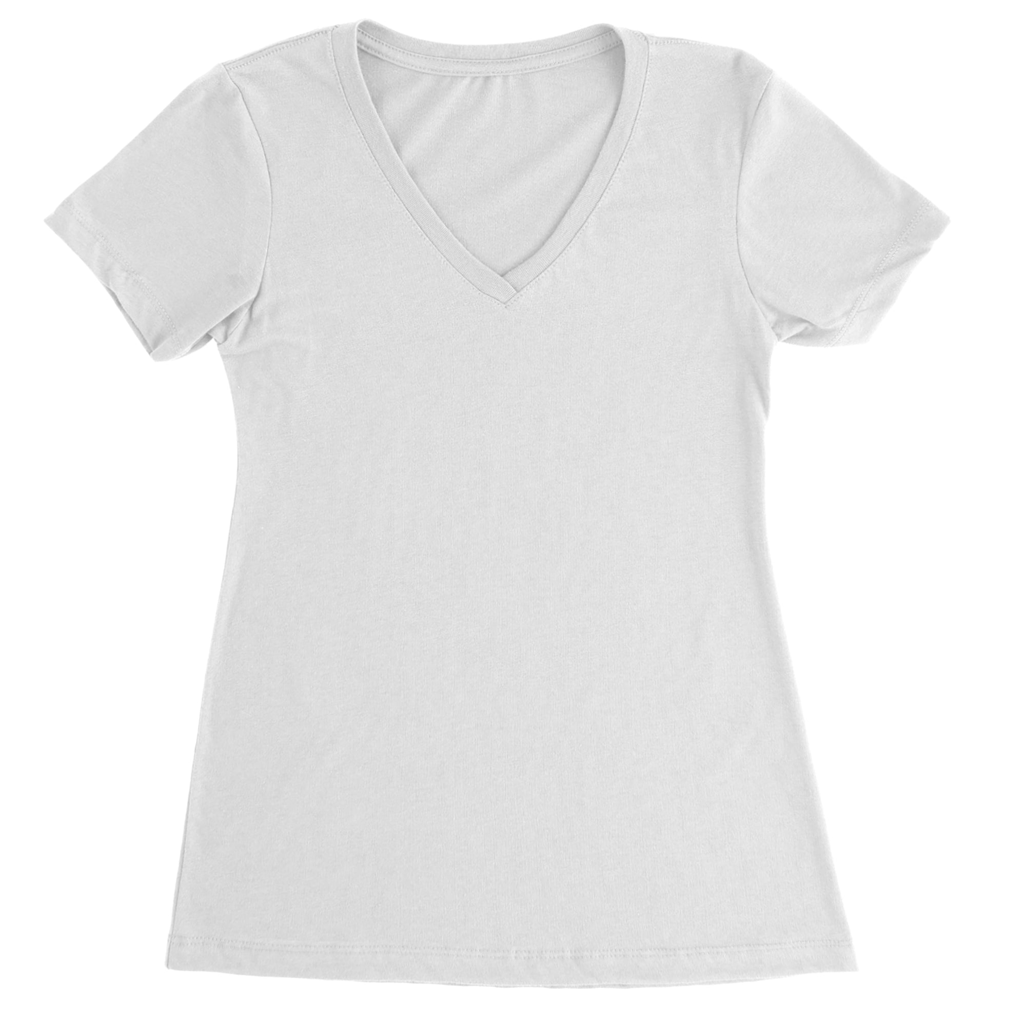 Basics - Pure & Simple Blank Apparel Ladies V-Neck T-shirt White