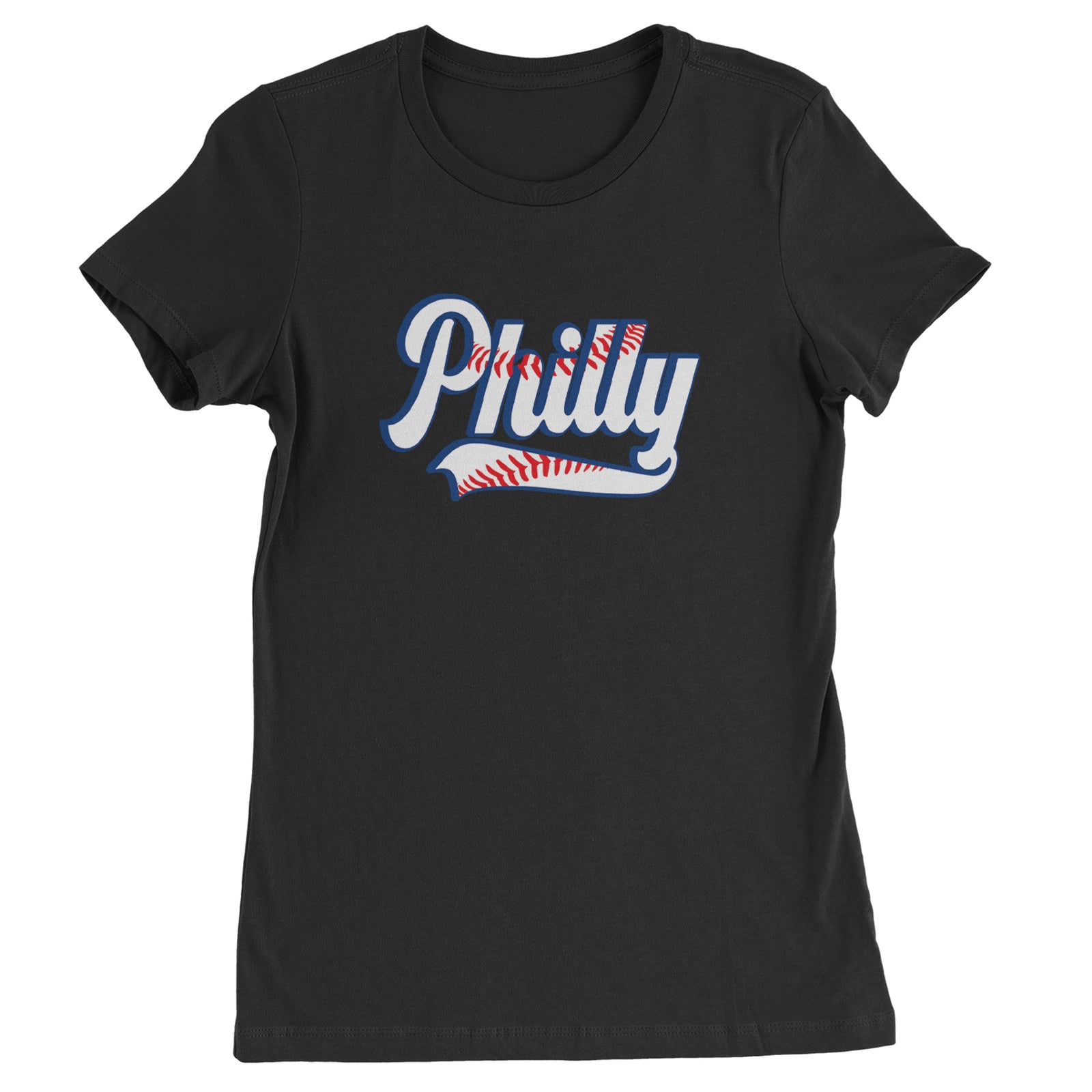 Philly Baseball Stitching Womens T-shirt Maroon