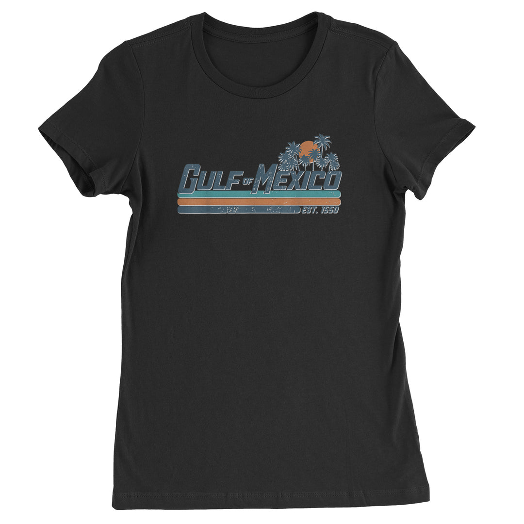 Gulf Of Mexico Established Year 1550 Womens T-shirt Black