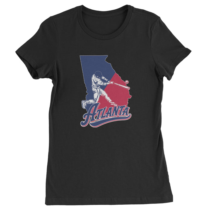 Atlanta Georgia Batter Up Womens T-shirt