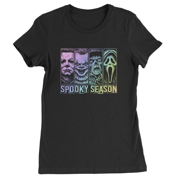 Spooky Season Horror Icons Halloween Womens T-shirt