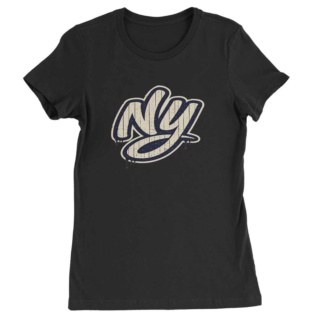 NYC New York City Grunge Street Womens T-shirt Black