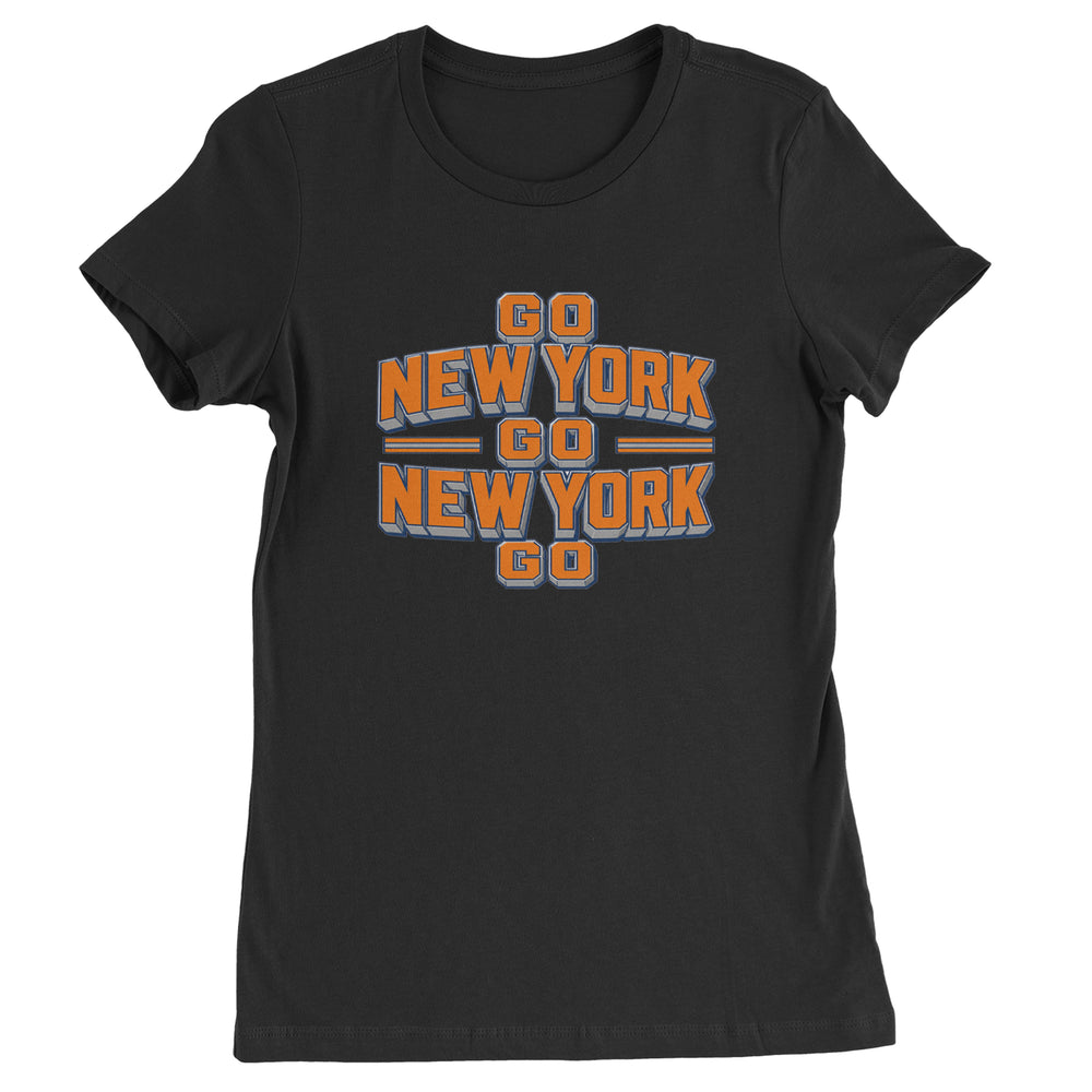 Go New York Go Basketball Womens T-shirt Black