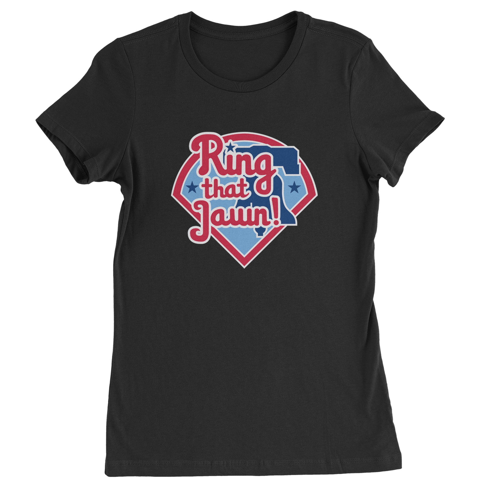 Ring That Jawn Philly Baseball Womens T-shirt Black
