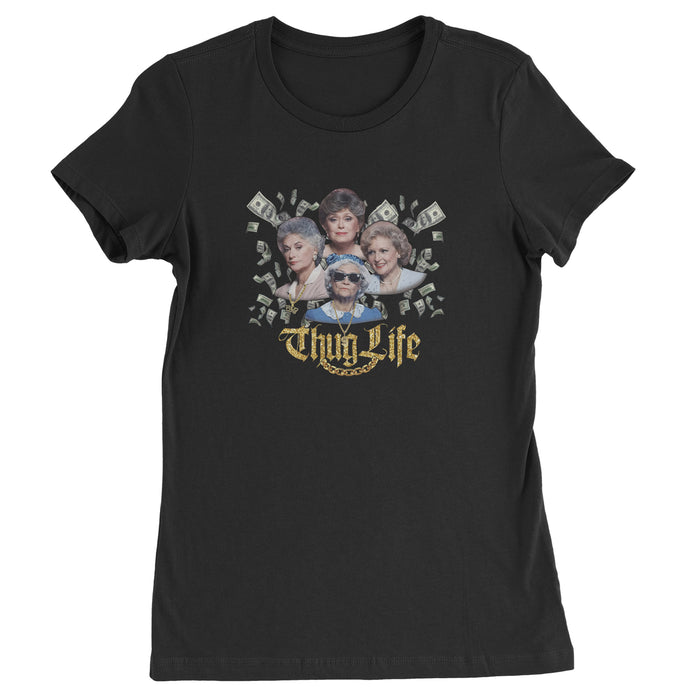 Golden Chain Thug Life Girls Womens T-shirt