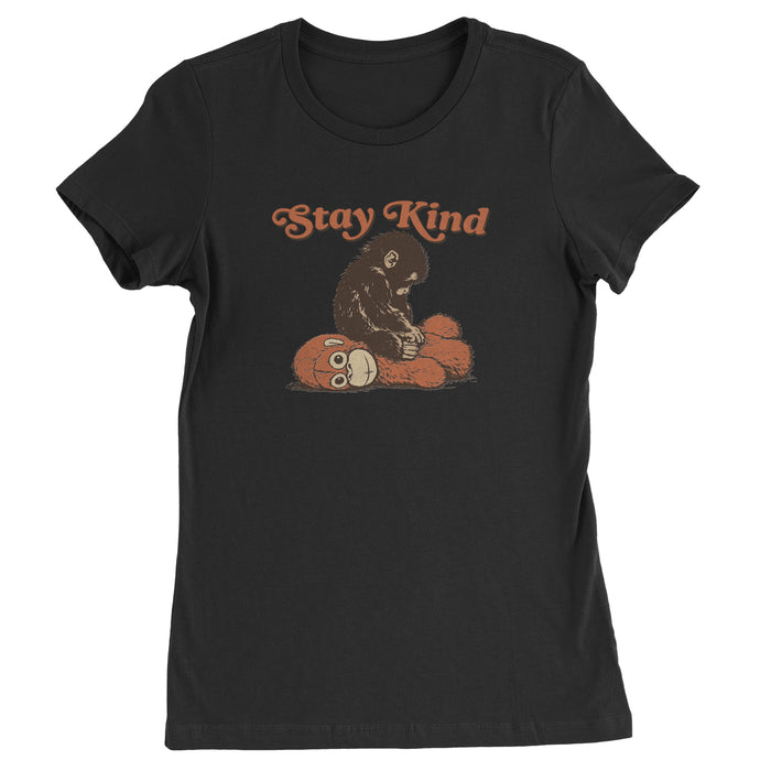 Punch Stay Kind Macaque Womens T-shirt