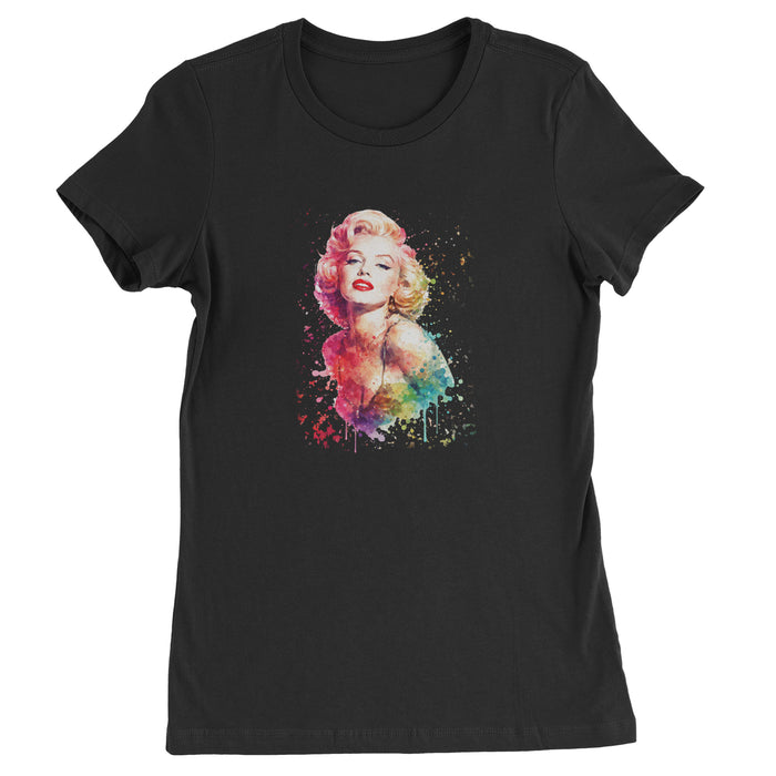 Mrs. Monroe Watercolors Bombshell Womens T-shirt