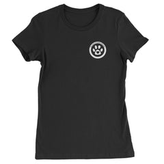 TLC To Love a Canine Dog Rescue White Womens T-shirt Black