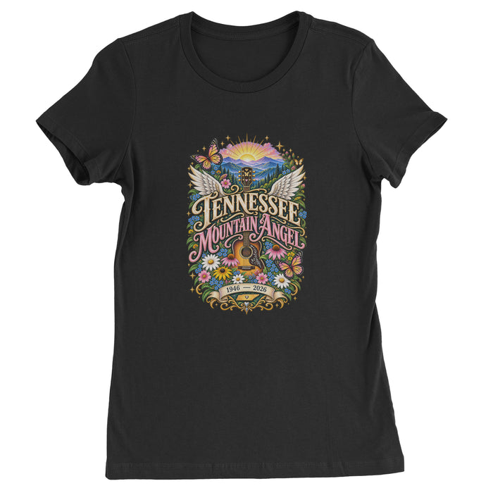 Tennessee Mountain Angel Wings Dolly Womens T-shirt